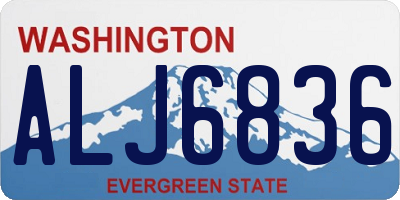 WA license plate ALJ6836