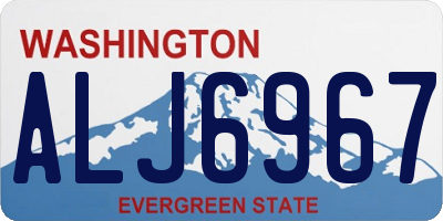 WA license plate ALJ6967
