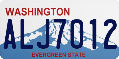 WA license plate ALJ7012