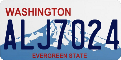 WA license plate ALJ7024