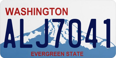WA license plate ALJ7041