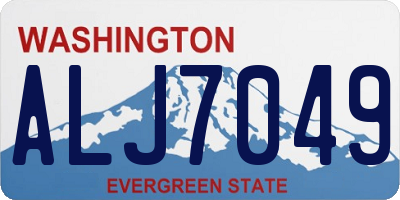 WA license plate ALJ7049