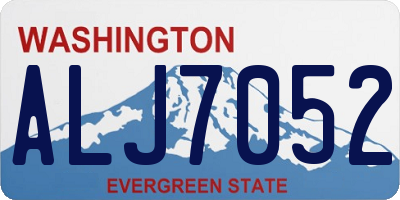 WA license plate ALJ7052