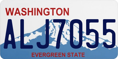 WA license plate ALJ7055