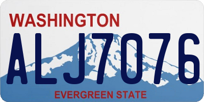 WA license plate ALJ7076