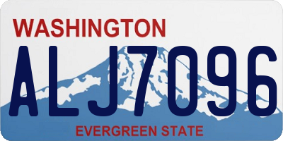 WA license plate ALJ7096