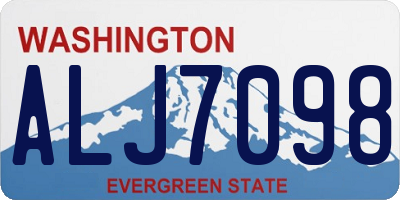 WA license plate ALJ7098