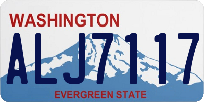 WA license plate ALJ7117