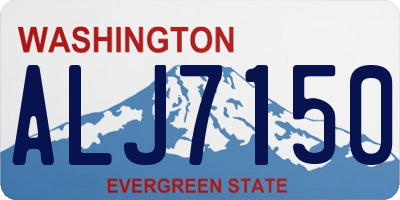 WA license plate ALJ7150