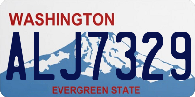 WA license plate ALJ7329