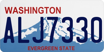 WA license plate ALJ7330