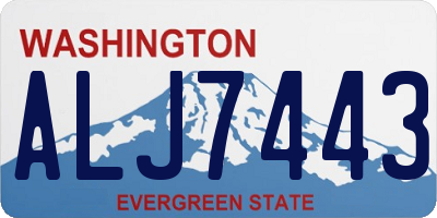 WA license plate ALJ7443