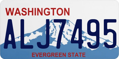WA license plate ALJ7495