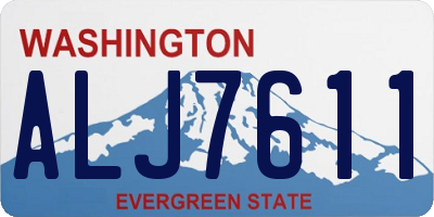 WA license plate ALJ7611