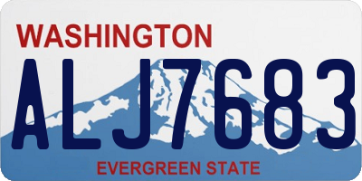 WA license plate ALJ7683