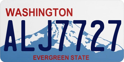 WA license plate ALJ7727