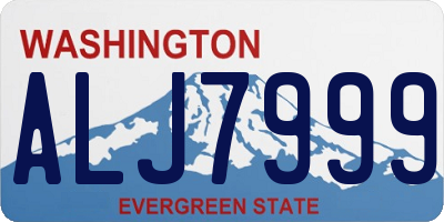 WA license plate ALJ7999
