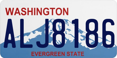 WA license plate ALJ8186