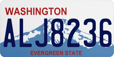 WA license plate ALJ8236