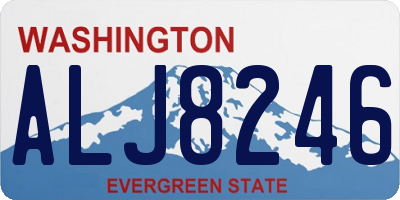 WA license plate ALJ8246