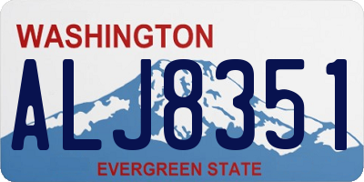 WA license plate ALJ8351