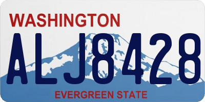 WA license plate ALJ8428