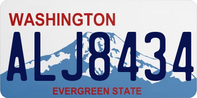 WA license plate ALJ8434