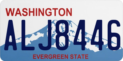 WA license plate ALJ8446