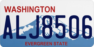 WA license plate ALJ8506