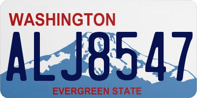 WA license plate ALJ8547