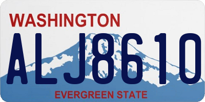 WA license plate ALJ8610