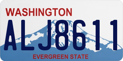 WA license plate ALJ8611