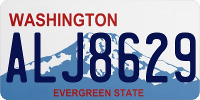 WA license plate ALJ8629