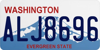 WA license plate ALJ8696