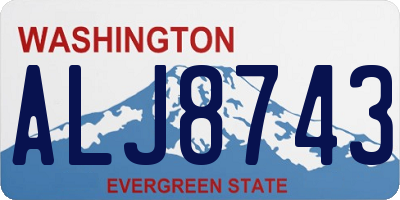 WA license plate ALJ8743