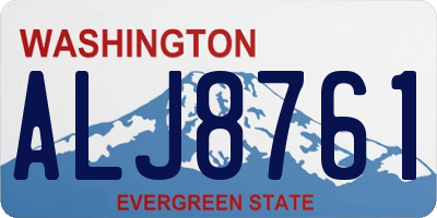 WA license plate ALJ8761