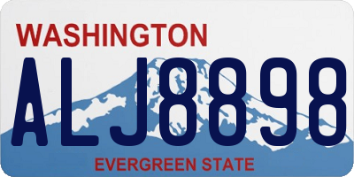 WA license plate ALJ8898
