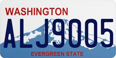 WA license plate ALJ9005