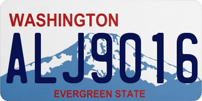 WA license plate ALJ9016