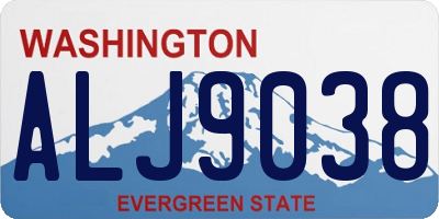WA license plate ALJ9038