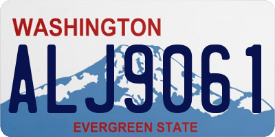 WA license plate ALJ9061