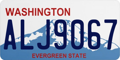 WA license plate ALJ9067