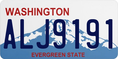 WA license plate ALJ9191