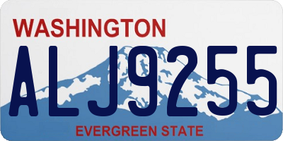 WA license plate ALJ9255