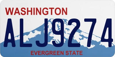 WA license plate ALJ9274