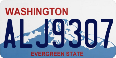 WA license plate ALJ9307