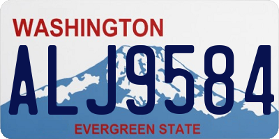 WA license plate ALJ9584