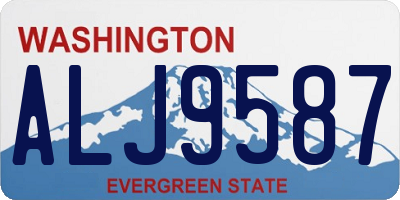 WA license plate ALJ9587