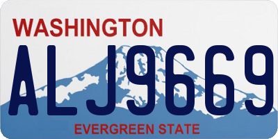 WA license plate ALJ9669