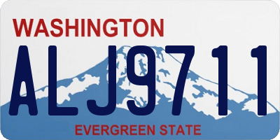 WA license plate ALJ9711